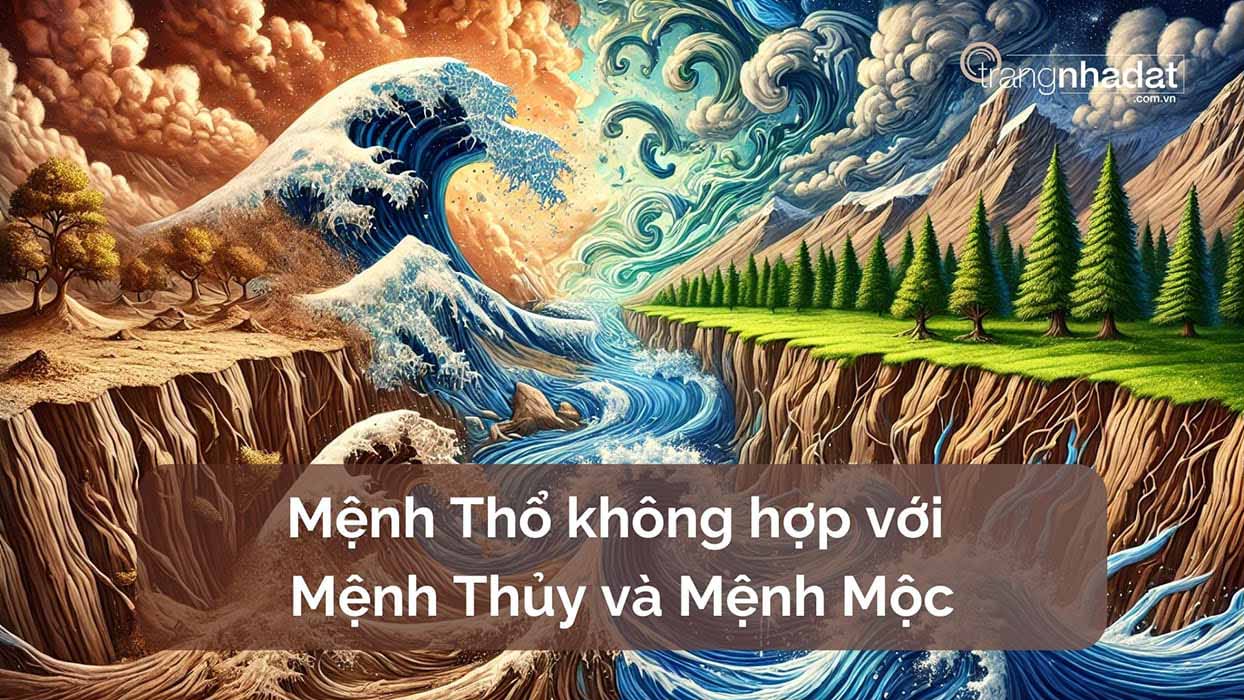 Mệnh Thổ không hợp với Mệnh Thủy và Mệnh Mộc