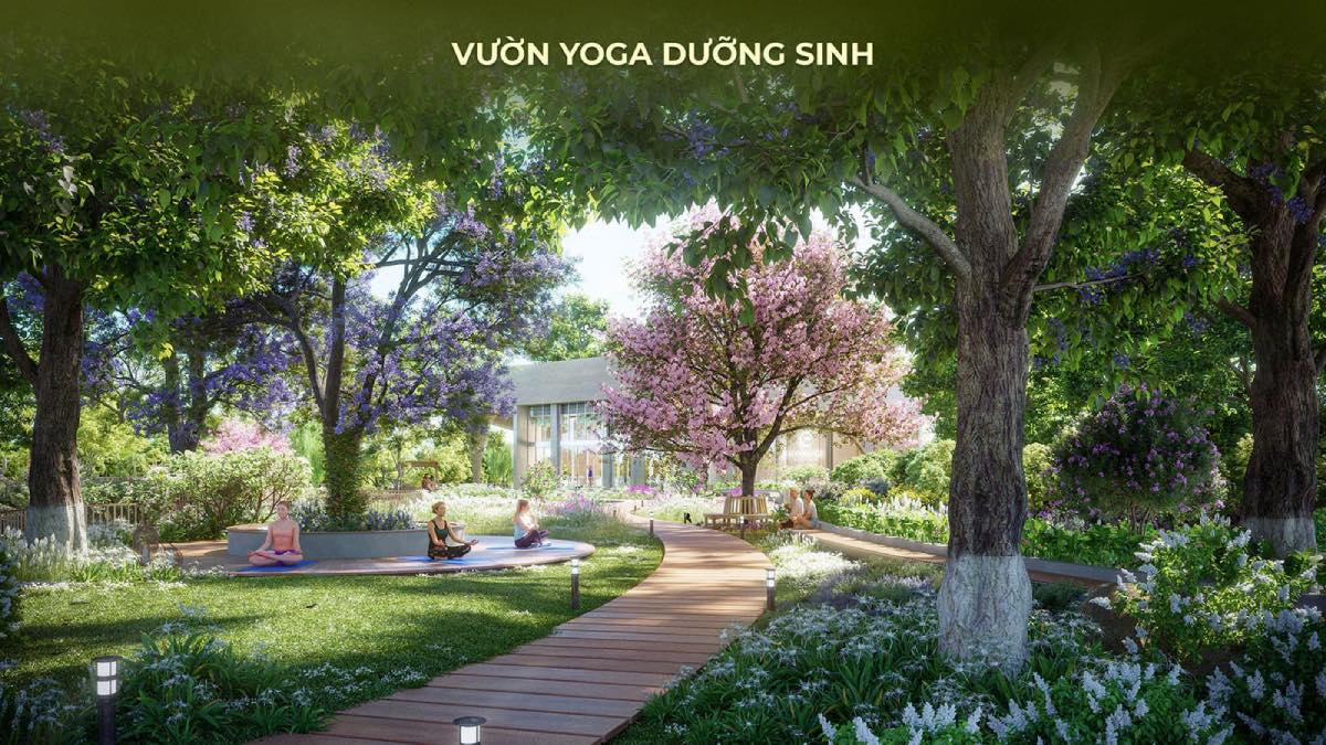 Vườn yoga dưỡng sinh của dự án Eco Village Saigon River 