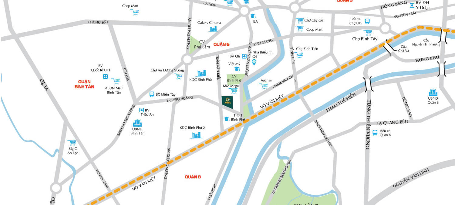 Bản đồ vị trí căn hộ Asiana Capella 