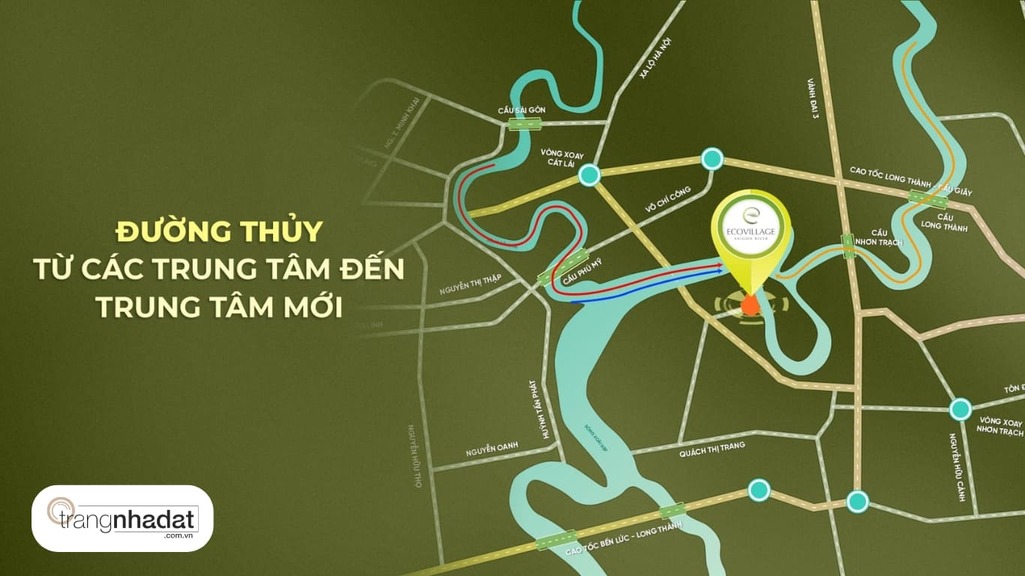 Hệ thống đường thủy của dự án Eco Village Saigon River