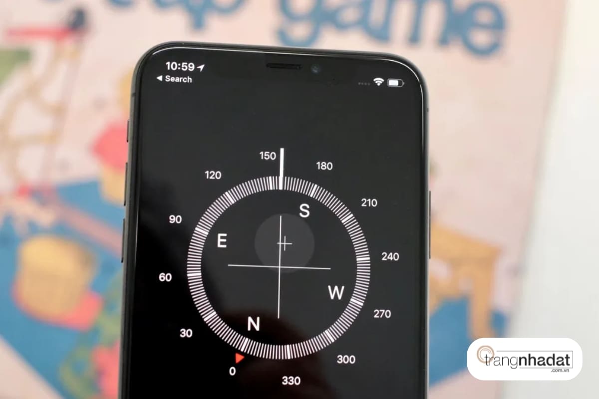 Hình ảnh minh họa sử dụng la bàn trên điện thoại