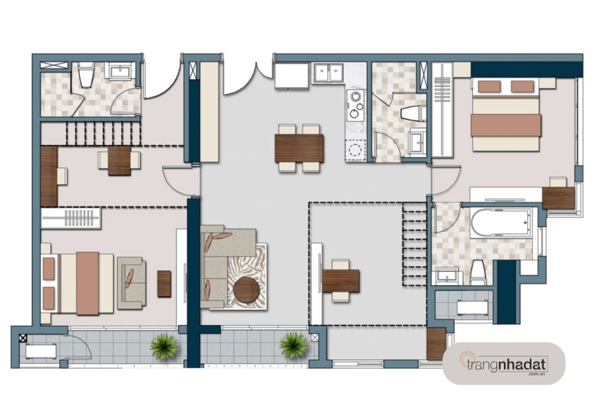 Mặt bằng chi tiết layout căn hộ Lancaster Legacy