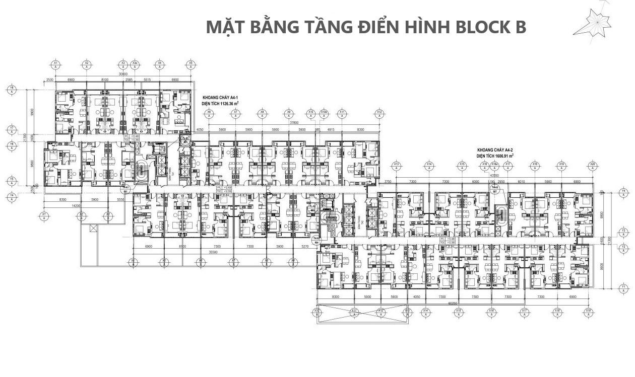 Mặt bằng tầng điển hình Block B dự án TT Avio