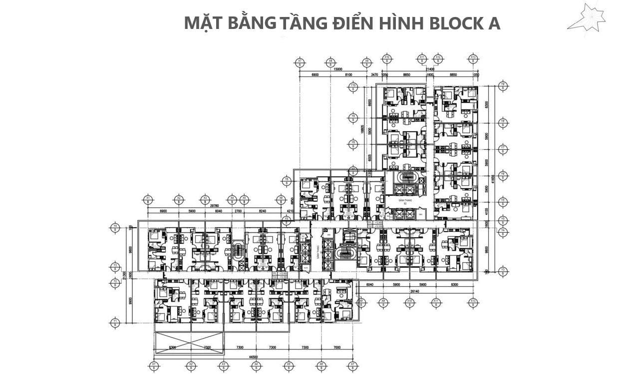 Mặt bằng tầng điển hình Block A