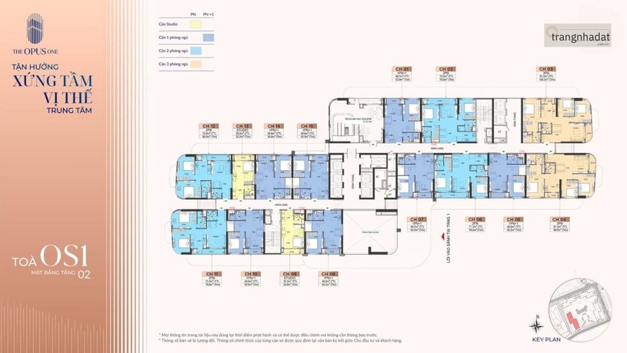 Tòa OS1 - Mặt bằng tầng 2