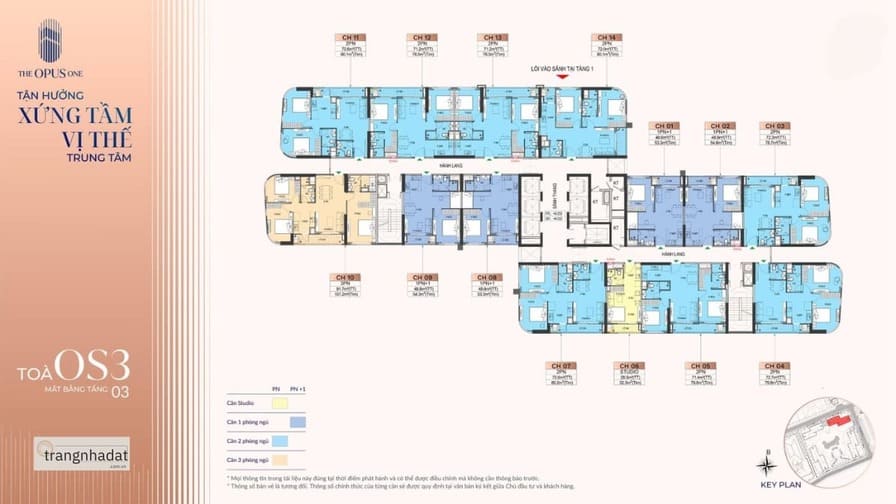 Tòa OS3 - Mặt bằng tầng 3