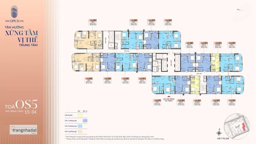 Tòa OS5 - Mặt bằng tầng 15 - 34